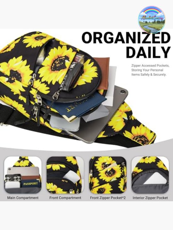 Anti Theft Lightweight Sling Backpack Crossbody Bag with Zippered Pockets main image 6